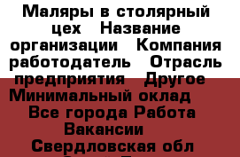 Маляры в столярный цех › Название организации ­ Компания-работодатель › Отрасль предприятия ­ Другое › Минимальный оклад ­ 1 - Все города Работа » Вакансии   . Свердловская обл.,Сухой Лог г.